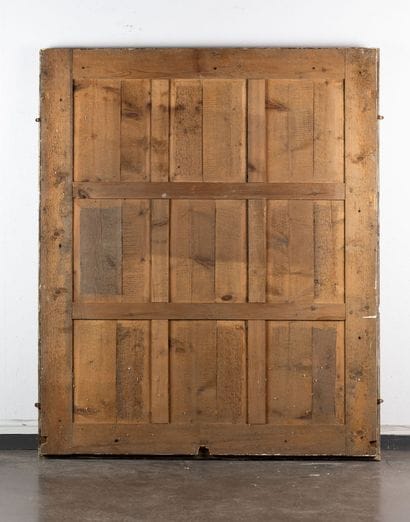 Impressive rectangular mirror made of wood...
