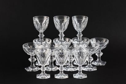 BACCARAT
Harcourt Model
Set of crystal stemware...