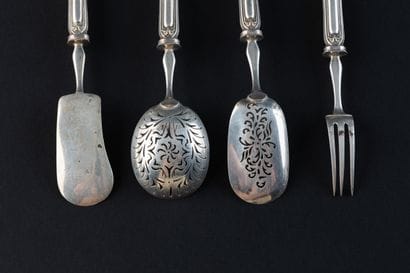 Silver (950) DESSERT SET.
PARIS, Pierre-François...
