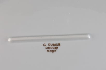 LIMOGES, G. Dumur
Service en porcelaine blanche...