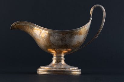 Silver SAUCE BOAT (950). 
PARIS, Désiré-Toussaint...