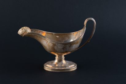 Silver SAUCE BOAT (950). 
PARIS, Désiré-Toussaint...