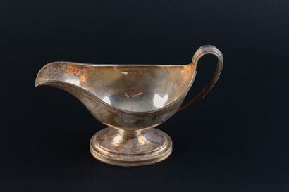 Silver SAUCE BOAT (950). 
PARIS, Désiré-Toussaint...