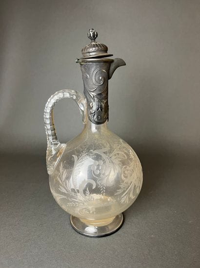 Crystal JUG OR DECANTER with silver (950)...