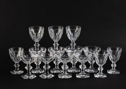 BACCARAT
Harcourt Model
Set of crystal stemware...