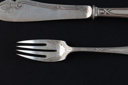 SET OF FIVE SILVER (800) FISH CUTLERY PIECES.
Foreign...