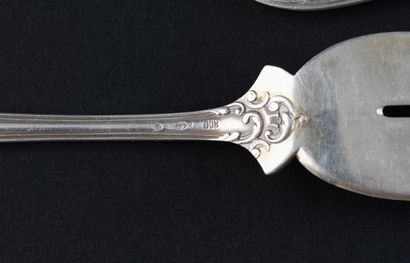 SET OF SIX SILVER (800) CAKE FORKS. 
GERMANY,...
