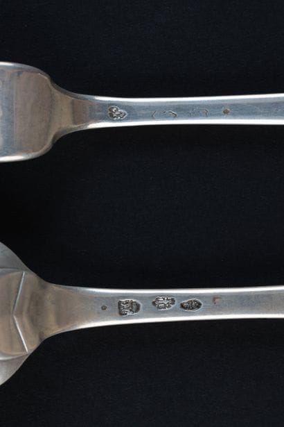 CUILLER A SOUPE ET FOURCHETTE DE TABLE en...