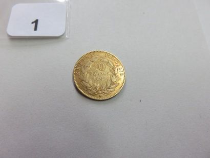 10 Francs or Napoléon III tête laurée 1867...