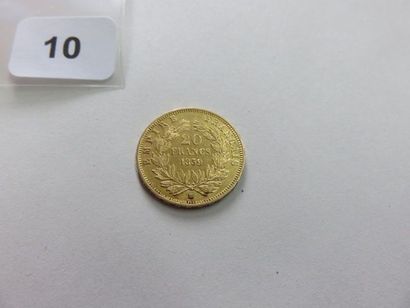 * 20 Francs or Napoléon III tête nue 1859...