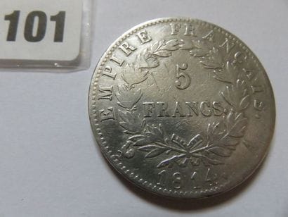 France - 5 Francs Napoléon Ier, tête laurée,...