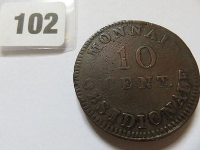 France - Monnaie obsidionale de 10 Centimes,...