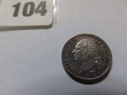 France - 1/4 Franc Louis XVIII 1824 A (argent,...