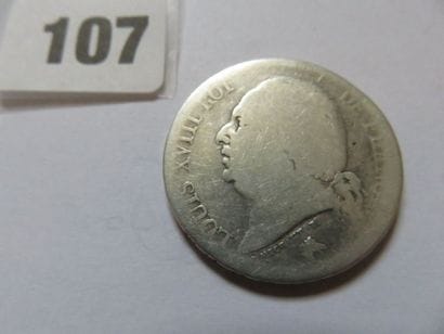 France - 2 Francs Louis XVIII 1824 D (argent,...