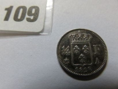 France - 1/4 Franc Charles X 1828 A (argent,...