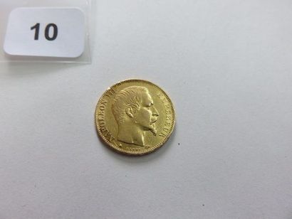 * 20 Francs or Napoléon III tête nue 1859...