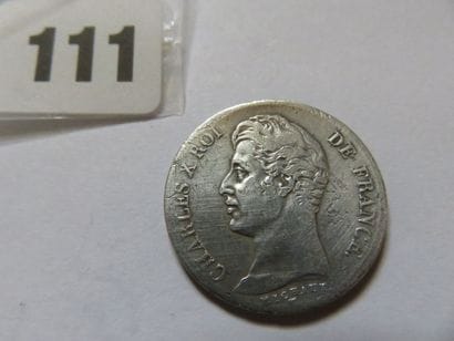 France - 1 Franc Charles X 1829 W (argent,...