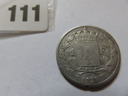 France - 1 Franc Charles X 1829 W (argent,...