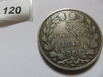 France - 5 Francs Louis-Philippe 1848 BB...