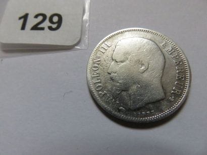 France - 1 Franc Napoléon III, tête nue 1856...