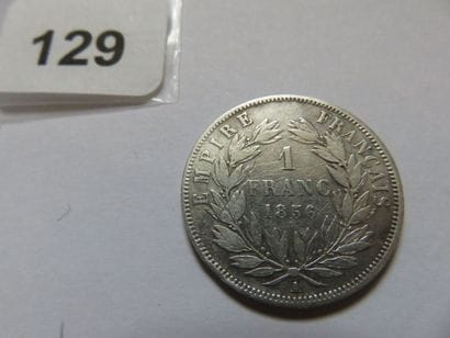 France - 1 Franc Napoléon III, tête nue 1856...
