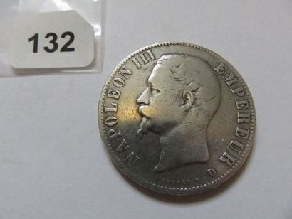 France - 5 Francs Napoléon III, tête nue...