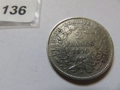 France - 2 Francs Céres, avec légende 1870...