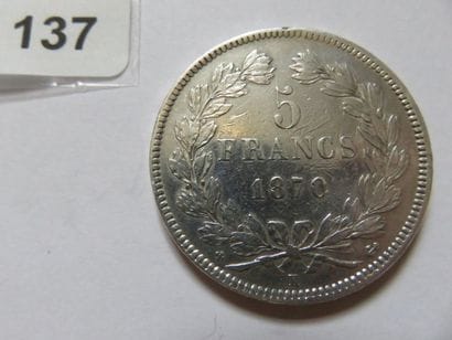 France - 5 Francs Céres, sans légende 1870...