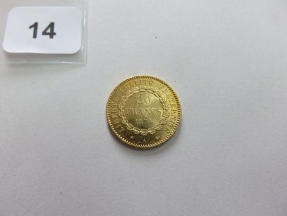 20 Francs or Génie 1875 A TTB+ à SUP