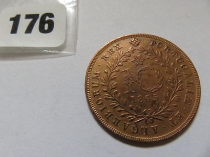 Açores - 10 Reis 1865 (cuivre) TTB+ (net...