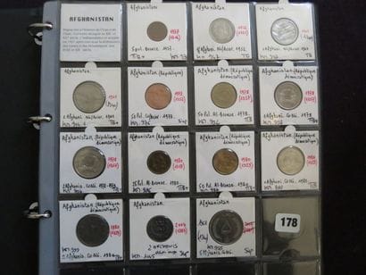 Afghanistan - Collection de 14 monnaies (à...