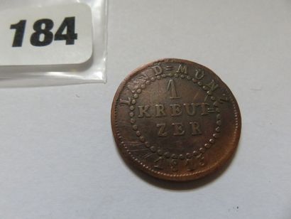 États Allemands - Baden - 1 Kreuzer 1813...