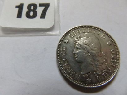 Argentine - 20 Centavos 1882 (argent, KM...