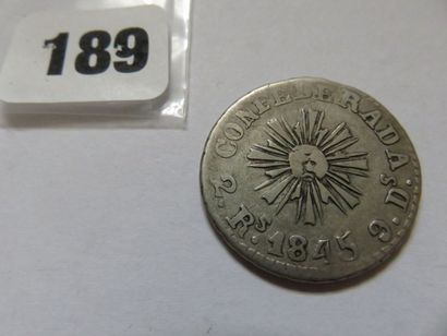 Argentine - Cordoba - 2 Reales 1845 (argent,...