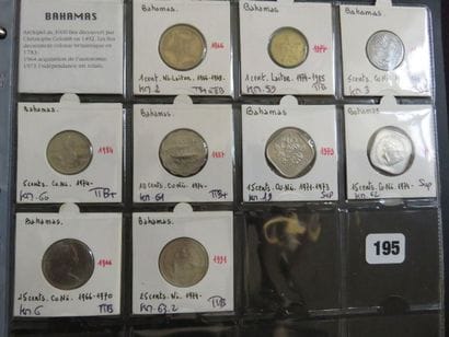 Bahamas - Collection de 9 monnaies (à vo...