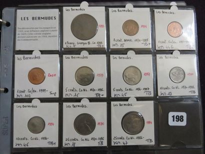 Bermudes - Collection de 10 monnaies, dont...