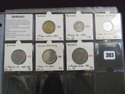 Burundi - Collection de 6 monnaies ( KM 13,...