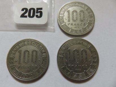 République Centrafricaine - 3 monnaies de...