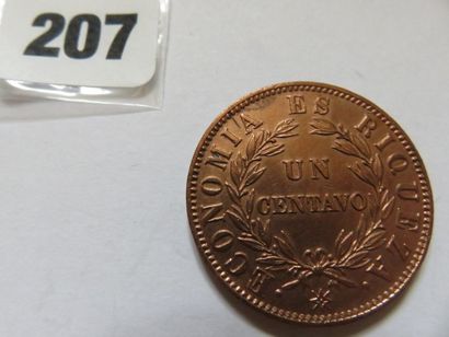 Chili - 1 Centavo 1853 (cuivre) TTB/ SUP...