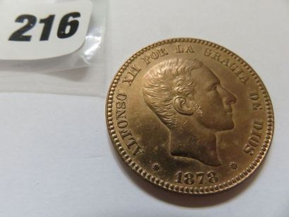 Espagne - 10 Centimos Alphonse XII 1878 OM...