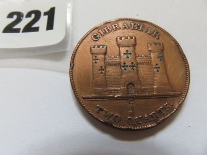 Gibraltar - 2 Quarts 1842/1 (cuivre, 48 000...