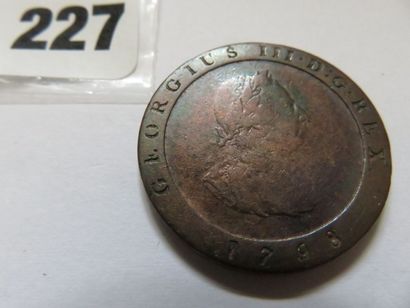 Ile de Man - 1/2 Penny 1798 (cuivre) TB ...