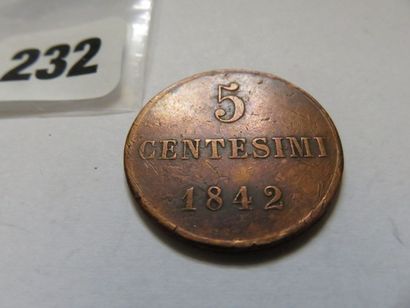Italie - Sardaigne - Charles Albert - 5 Centesimi...
