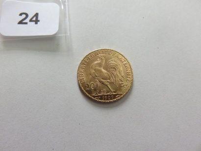 20 Francs or Coq 1909 TTB +