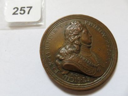 Médaille de Philippe V d'Espagne 1710 - Bataille...
