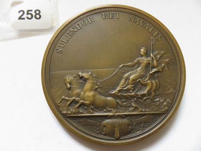 Médaille de Louis XIV - La Marine florissante...