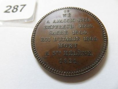 Médaille ou jeton - Mort de Napoléon, 5 Mai...