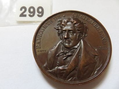 Médaille - François-René de Chateaubriand...