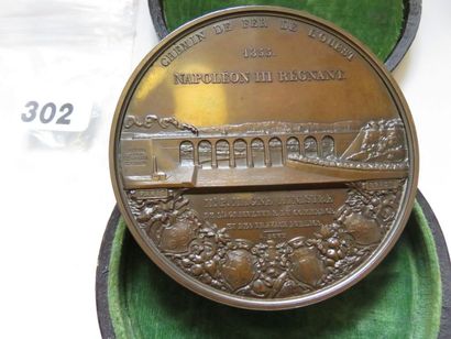 Médaille - Napoléon III, Chemin de fer de...