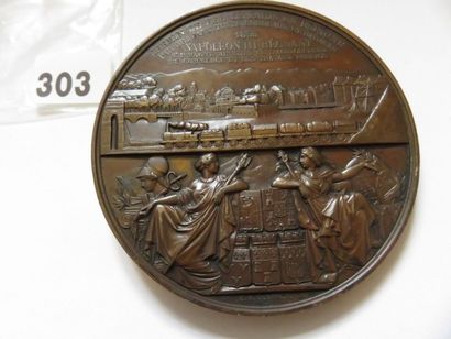 Médaille - Napoléon III, Chemin de fer de...